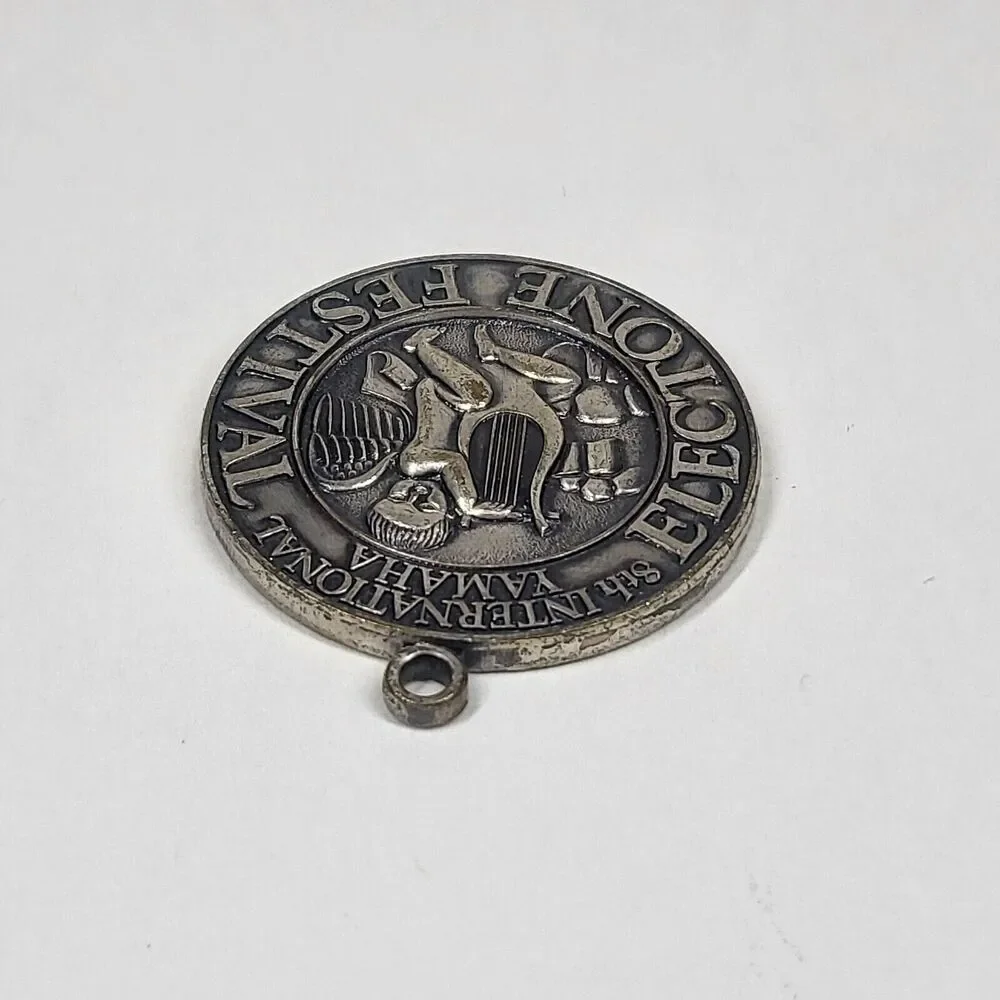 1971 8th International Yamaha Electone Festival Medal Pendant w/Box Vintage